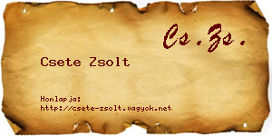 Csete Zsolt névjegykártya