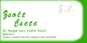 zsolt csete business card